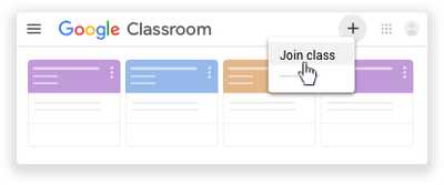 Google Classroom Join screen