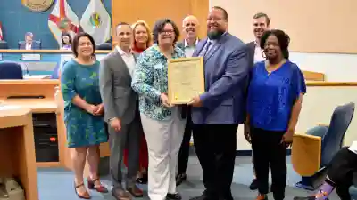 Board Member Kathy Burstein, Board Chair Trey Fogg, Board Member Melissa Nash, President Claudia Kirk Barto, Board Member Rob Anderson, Commissioner Barnett, Board Member Tom Pinckney and Board Member Dr. Mary Ann DuPont