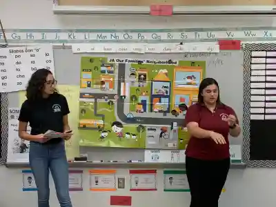 Lake Worth High School Heroes teaching at Palm Springs Elementary School